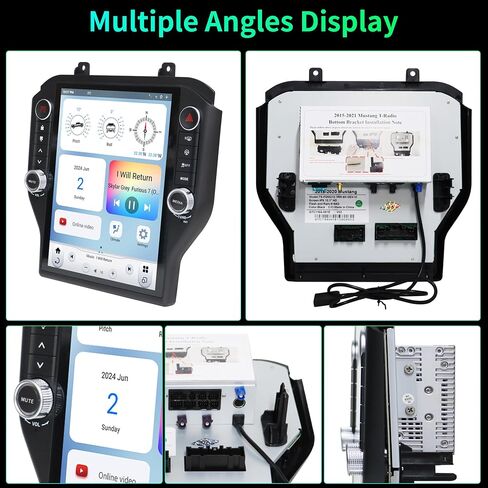 LINKSWELL Gen6 T-Style Car Radio for Mustang 2015-2023, 12.1-Inch Screen in Kuwait