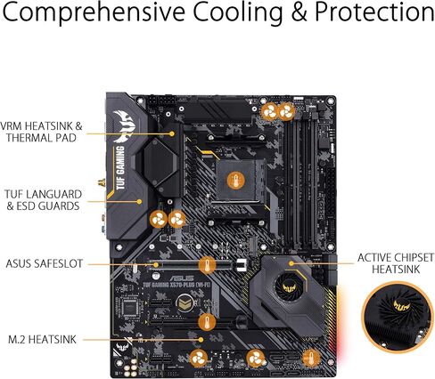 ASUS TUF GAMING X570-PLUS Motherboard ,WI-FI, Socket AM4, USB-C Gen2 AMD (Renewed) in Saudi Arabia