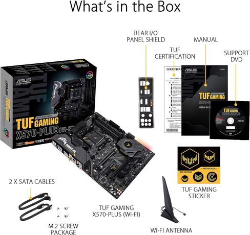 ASUS TUF GAMING X570-PLUS Motherboard ,WI-FI, Socket AM4, USB-C Gen2 AMD (Renewed) in Saudi Arabia