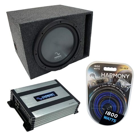 Single 12" Vented Loaded Sub Box with Harmony Audio R124 and HA-A400.1 Amp in Saudi Arabia