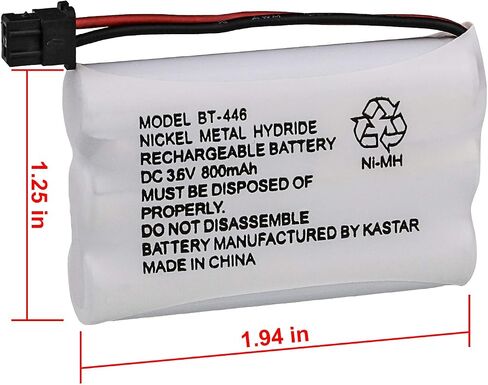 Rechargeable Replacement Bt-446 Battery for Uniden Cordless Phone DC 3.6V 800 mAh in Kuwait