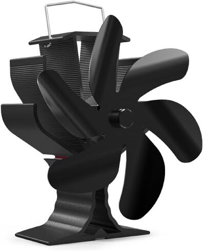 HIDALIFE Wood Stove Fan, Fireplace Heat Powered Fan with Bracket Compatible for Heater,Thermal Stove Blower for Gas Pellet Wood Burner-6 Blades in Kuwait