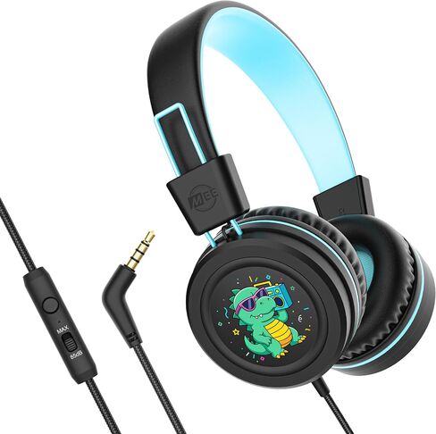 MEE audio KidJamz KJ55 Wired Children’s Headphones with 3.5mm Plug, Colorful Graphics, Volume Limiter & Microphone, Adjustable On-Ear Kids Headset for Online Learning/School/Travel/Tablet (Pink) in Kuwait