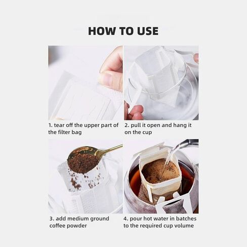 Hanging Ear Coffee Filter Bags, 50 Count in Kuwait