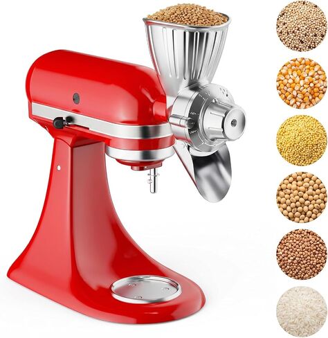 GVODE Grain Mill Attachment for KitchenAid Stand Mixer, 9 Grind Levels in Kuwait