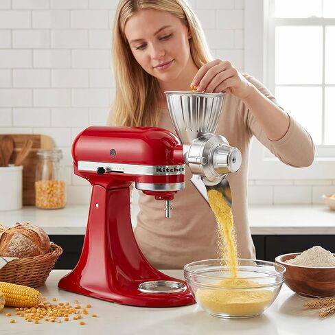 GVODE Grain Mill Attachment for KitchenAid Stand Mixer, 9 Grind Levels in Kuwait