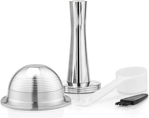 Stainless Steel Reusable Coffee Capsule, Metal Refillable Coffee Pod Brewing Espresso 70ML/2.40Z(SMALL), Compatible with N-espresso Ver-tuoPlus XN903/XN900 / Vertuo-line GCA1/ENV135/ENV150 in Kuwait