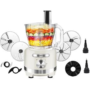 Homtone 16 Cup Food Processor large, 9-in-1 for home Kneader, French Fries in Kuwait