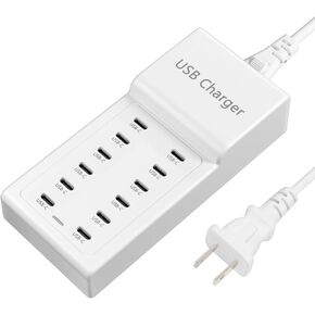 USB Charging Station, 12 Ports USB C Charger, 50W/10A MultiPort Charger in Saudi Arabia