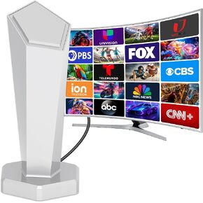 TV Antenna for Smart TV Indoor, Digital Indoor TV Antenna for Local Channels with Strong Magnetic Base, Long Range Reception,Easy Installation, 4K HD 1080P,8.2ft Cables in Saudi Arabia
