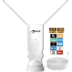 Rabbit Ear TV Antenna 2025 Upgraded -HIDB TV Antenna for Smart TV Indoor, Cut Cable for Free 4K/1080p HD Channels, Long Range Reception, 360° Signal for Smart & Old TVs, Easy Setup, VHF/UHF Support! in Saudi Arabia