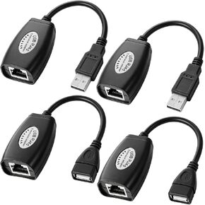 USB-RJ45 Extender, USB to RJ45 Extension Adapter, USB Over Cat6 Cable Extension RJ45 Extender Extensions Cables Connector Adapters Over Cat5/Cat5e/Cat6/Cat7/Cat8-2 Pairs in Saudi Arabia