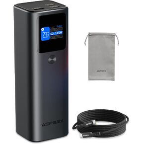 AsperX Laptop Power Bank, 165W 20,000mAh Retractable Cable Aluminum Unibody in Kuwait