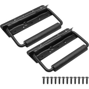 Bonsicoky Recessed Spring Loaded Speaker Handles, 5.1" x 3.15", Black in Kuwait