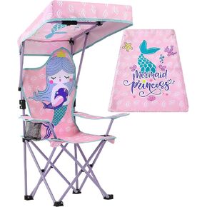 KABOER Kids Mermaid Pattern Outdoor Folding Camping Chair in Kuwait