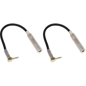 90 Degree 1/8 to 1/4 Stereo Adapter Cable, TRS 90 Degree 3.5mm Male to 6.35mm Female Stereo Audio Adapter for Amplifiers, Guitar,Home Theater Devices,Laptop etc.(9inch/24cm in Saudi Arabia