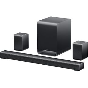 TCL S65K S Series 5.1 Channel Soundbar System with Dolby Atmos, DTS:X, Wireless Subwoofer, Wireless Surround Speakers, Bluetooth Music Streaming, and AI Sonic Auto Room Calibration in Kuwait