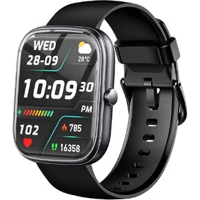 Smart Watch with 120 Workout Modes, Heart Rate Sleep Tracker, IP67 Waterproof Watch for Android Black Beiyongy in Saudi Arabia