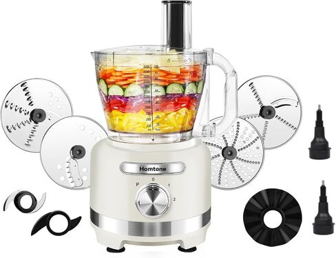 Homtone 16 Cup Food Processor large, 9-in-1 for home Kneader, French Fries in Kuwait