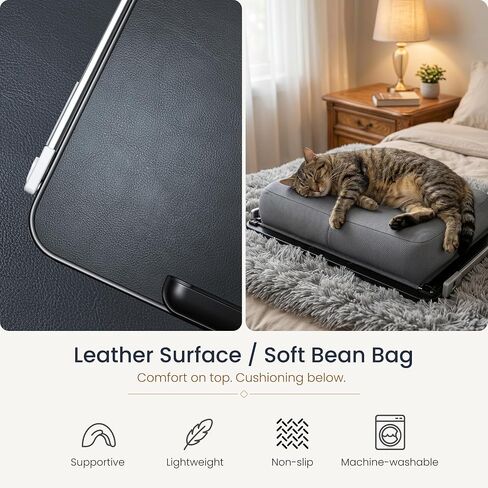 Rimkoo Elevated Lap Desk for 15.6" Laptop, 2-in-1 Dual Laptop Stand with Pillow Cushion, Lightweight Lap Tray for Couch & Bed, Ergonomic Design for Stable Typing & Relaxed Posture, Black in Saudi Arabia