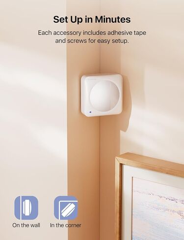مستشعر الحركة الذكي X-Sense، ملحق مجموعة الأمان AS05/AS08 مع بطارية قابلة للاستبدال، يدعم تركيب الزاوية والجدار، متوافق مع Alexa، يتطلب محطة أساسية SBS50، SMS0A in Kuwait
