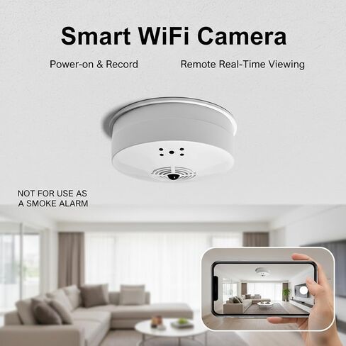 1080P Smoke Detector Camera WiFi Security Cam with Night Vision in Saudi Arabia