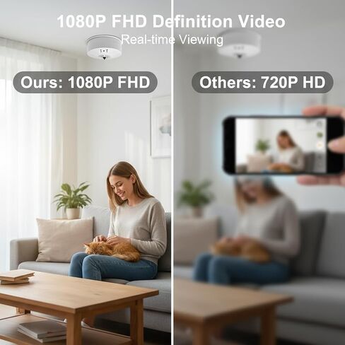 1080P Smoke Detector Camera WiFi Security Cam with Night Vision in Saudi Arabia