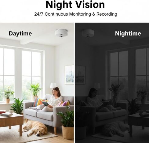 1080P Smoke Detector Camera WiFi Security Cam with Night Vision in Saudi Arabia
