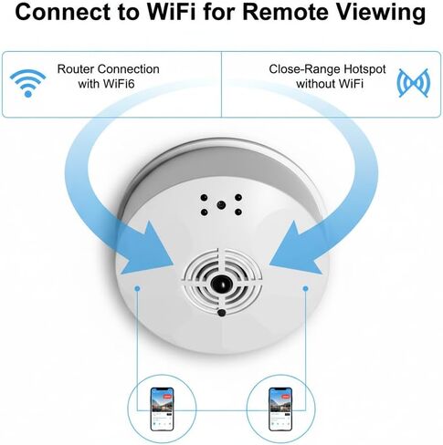 1080P Smoke Detector Camera WiFi Security Cam with Night Vision in Saudi Arabia