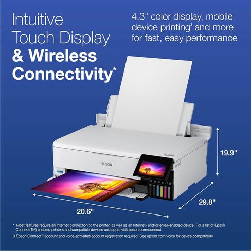 طابعة Epson EcoTank Photo ET-8550 اللاسلكية ذات التنسيق العريض الكل في واحد in Kuwait