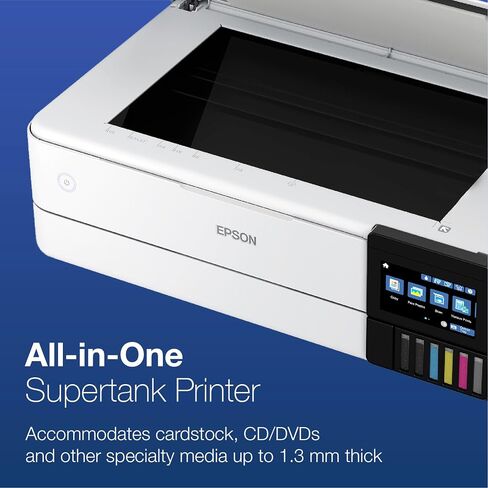 طابعة Epson EcoTank Photo ET-8550 اللاسلكية ذات التنسيق العريض الكل في واحد in Kuwait