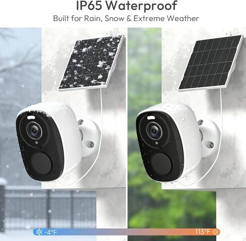 Rraycom 2.4/5G 4PC Wireless Solar Outdoor Security Camera with Solar Panels in Saudi Arabia