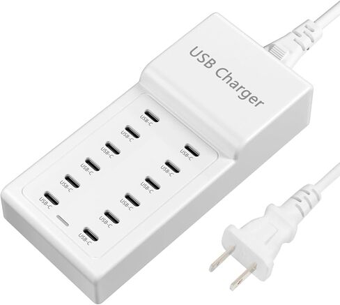 USB Charging Station, 12 Ports USB C Charger, 50W/10A MultiPort Charger in Saudi Arabia