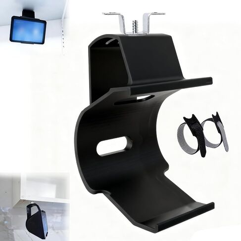 Under Cabinet Mount for Echo Show 8 (1st & 2nd Gen), Adjustable 30° Heavy Duty Kitchen Cabinet Hanging Holder with Cable Management, Space-Saving Hanging Display Bracket for Kitchens & RVs in Saudi Arabia