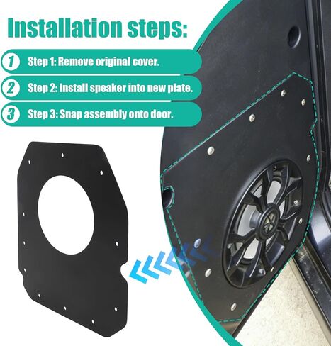 Front Door Speaker Mount Plates for CF MOTO U10 PRO Highland 6.5 Inch Pair in Saudi Arabia