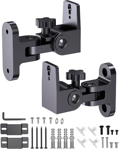Universal Speaker Wall Mount Bracket Pair for Rear or Bookshelf Speakers in Kuwait