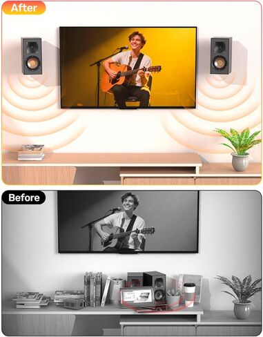 Universal Speaker Wall Mount Bracket Pair for Rear or Bookshelf Speakers in Kuwait