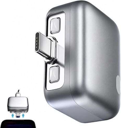 140W Smart Auto Stop Charging Adapter, Silver Disconnect Charger for Laptop, Phone & Tablet, Auto Shut Off USB-C Charger Adapter, Charger Stops Charging When Full, Travel Charging Accessory in Saudi Arabia