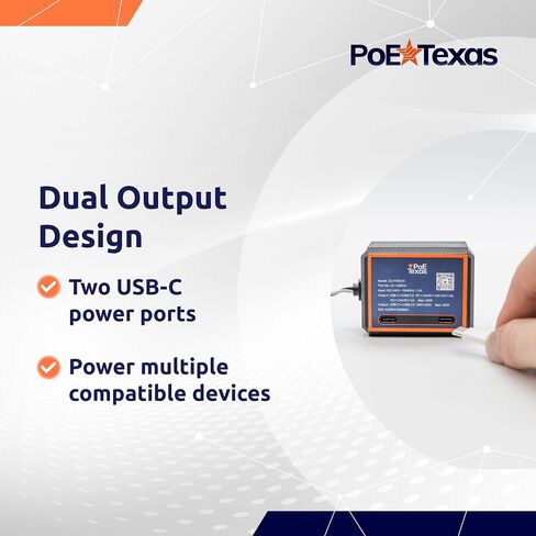 PoE Texas in-Wall Dual USB-C Power Adapter, 30W Per Port in Saudi Arabia