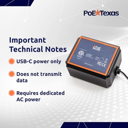 PoE Texas in-Wall Dual USB-C Power Adapter, 30W Per Port in Saudi Arabia