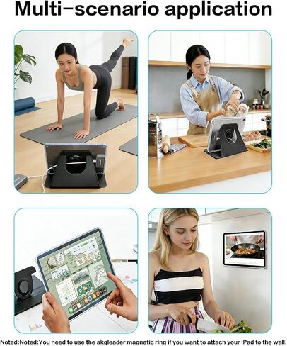 Magnetic Wireless Charger with Case for iPad Pro 11" (1st/2nd/3rd/4th) Air 11"(M2/M3) Air 10.9"(4th/5th),Adapter Not Included in Saudi Arabia