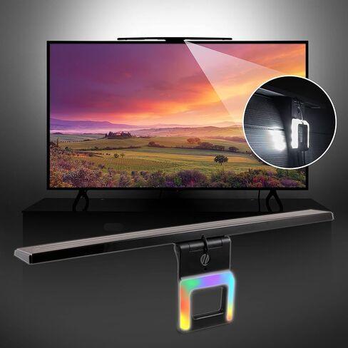 GE LED Enlighten HD Color Changing RGB Backlight Hover TV Antenna, 4K 1080P Digital HDTV VHF UHF, TV Antenna for Smart TV, Long Range TV Antenna Indoor, 70947 in Saudi Arabia