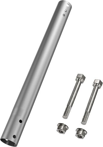 14'' Antenna Pole Mount Extension Pipe with Two Mounting Holes, Compatibility with ASIN B0DLKGHV6J and B0D4XZWFBR, Stainless Steel Extender Tube Bracket Rod Allows for Length Adjustment in Saudi Arabia