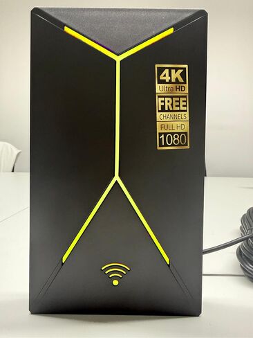 Upgraded TV Antenna Indoor Outdoor, 3200+ Miles Long Range Digital HDTV Antenna with Signal Amplifier Booster, 26FT Coaxial Cable for Local Channels, Supports 4K 8K 1080p for Smart & Older TVs(yellow) in Saudi Arabia