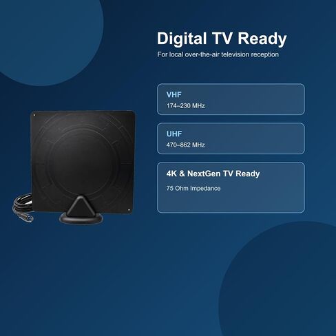 PIBIDI Indoor TV Antenna for Smart TV, Local Channels, 4K/NextGen TV in Kuwait