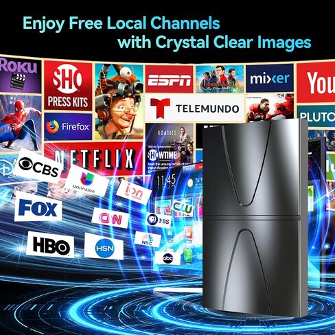 5000+ Miles TV Antenna, 2026 Upgraded Digital Antenna with Signal Booster in Saudi Arabia