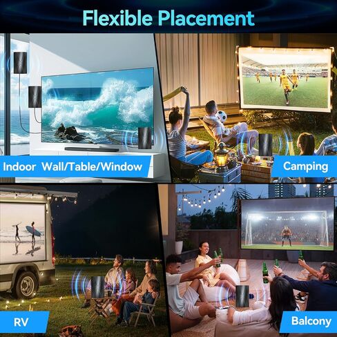 5000+ Miles TV Antenna, 2026 Upgraded Digital Antenna with Signal Booster in Saudi Arabia