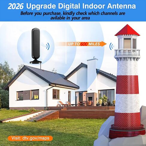 Digital TV Antenna for Smart TV Indoor with Amplifier Signal Booster in Saudi Arabia