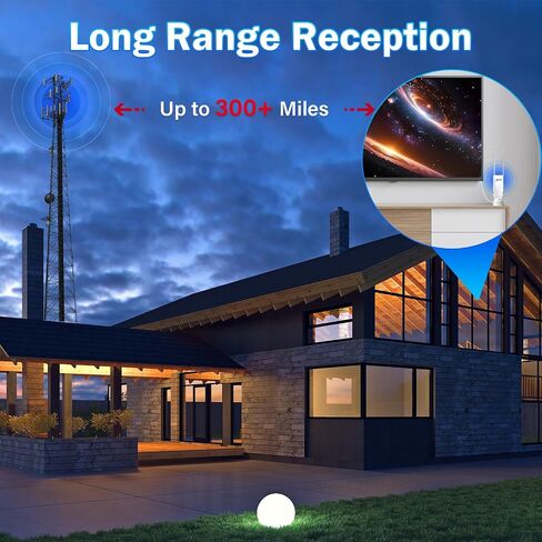 Rabbit Ear TV Antenna 2025 Upgraded -HIDB TV Antenna for Smart TV Indoor, Cut Cable for Free 4K/1080p HD Channels, Long Range Reception, 360° Signal for Smart & Old TVs, Easy Setup, VHF/UHF Support! in Saudi Arabia