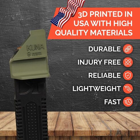 EZMAGLOADER Magazine Loader for the Springfield KUNA 9mm - Easy Pain Free Loading - Comfortable Grip - Speed Loader Accessories - Large Flanges for Thumb Relief in Kuwait
